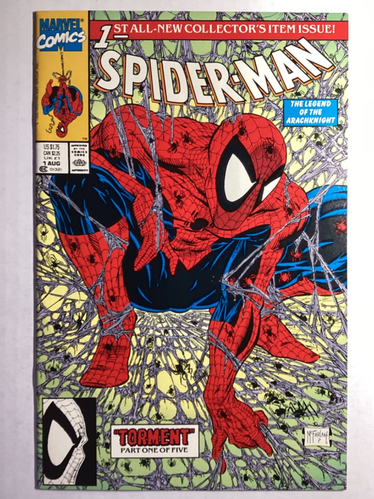 アメコミリーフ Spider-Man #1 (1990) CGC 9.8 Spider-Man The Legend of the Arachknight Torment Part One
