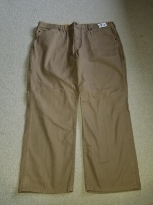 NWT Mens Pants-C.E. SCHMIDT-brown cotton canvas ''Utility Wok Jean Relaxed''-44x30