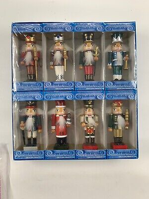 Nutcracker Christmas Tree Ornaments Complete Set of 8 Costco Item 48651 5in