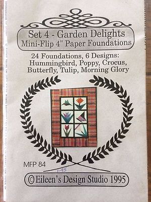 Eileens Design Studio Paper Foundation Pattern Hummingbird Poppy Butterfly