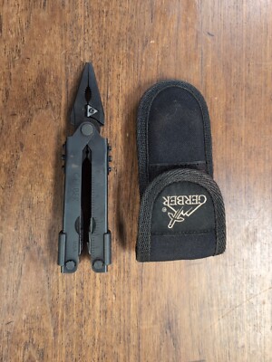Gerber Multiplier MP600 Multi-Tool Black Needle Nose Pliers w/ Carbide Cutters
