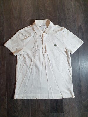 Lacoste Sport Slim Fit Polo Shirt White Size 4/M BNWOT