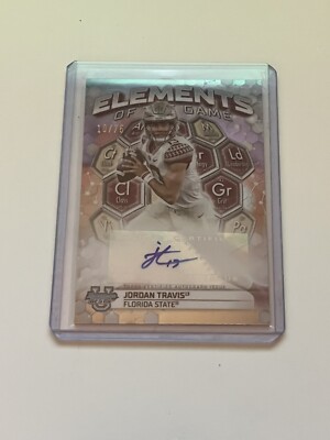 2023 Bowman Best University Jordan Travis Elements Of The Game Auto #/75