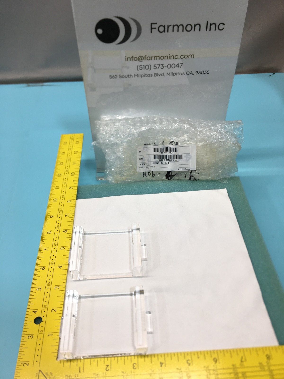 2 Mitsubishi MSA-6-24 QUARTZ BOAT TABLE, W94400774, 191604