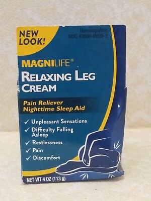 1 × MAGNILIFE   RELAXING LEG CREAM  Pain Reliever Nighttime Sleep Aid 4 oz  
