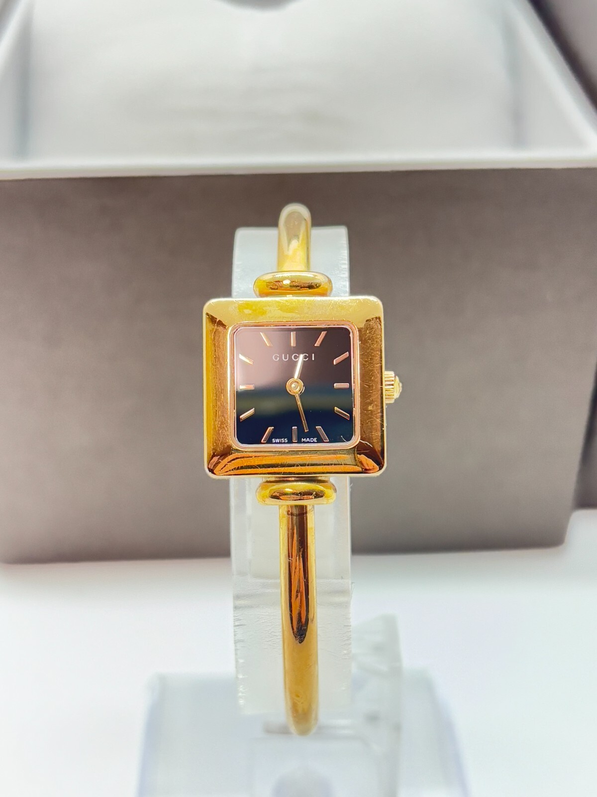 Exc+5 w/Box ] Gucci 1900L Vintage Watch 19mm Women's Black X