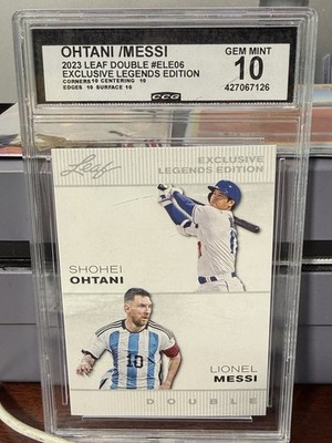 2023 Leaf Special Release Legends  #ELE-06 Shohei Ohtani / Lionel Messi CCG 10