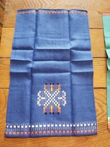 Vintage Embroidery Aztec Pattern  Dish Towel New