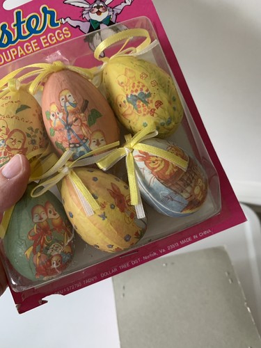 Vintage Dollar Tree Decoupage Eggs