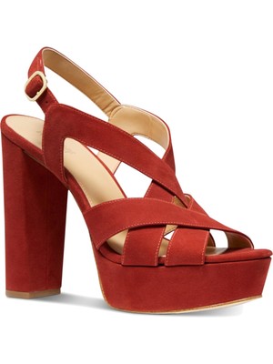 

MICHAEL MICHAEL KORS Женские красные сандалии на платформе 1-1/2 Audrina Almond, Красный, 40T9ADHA1S