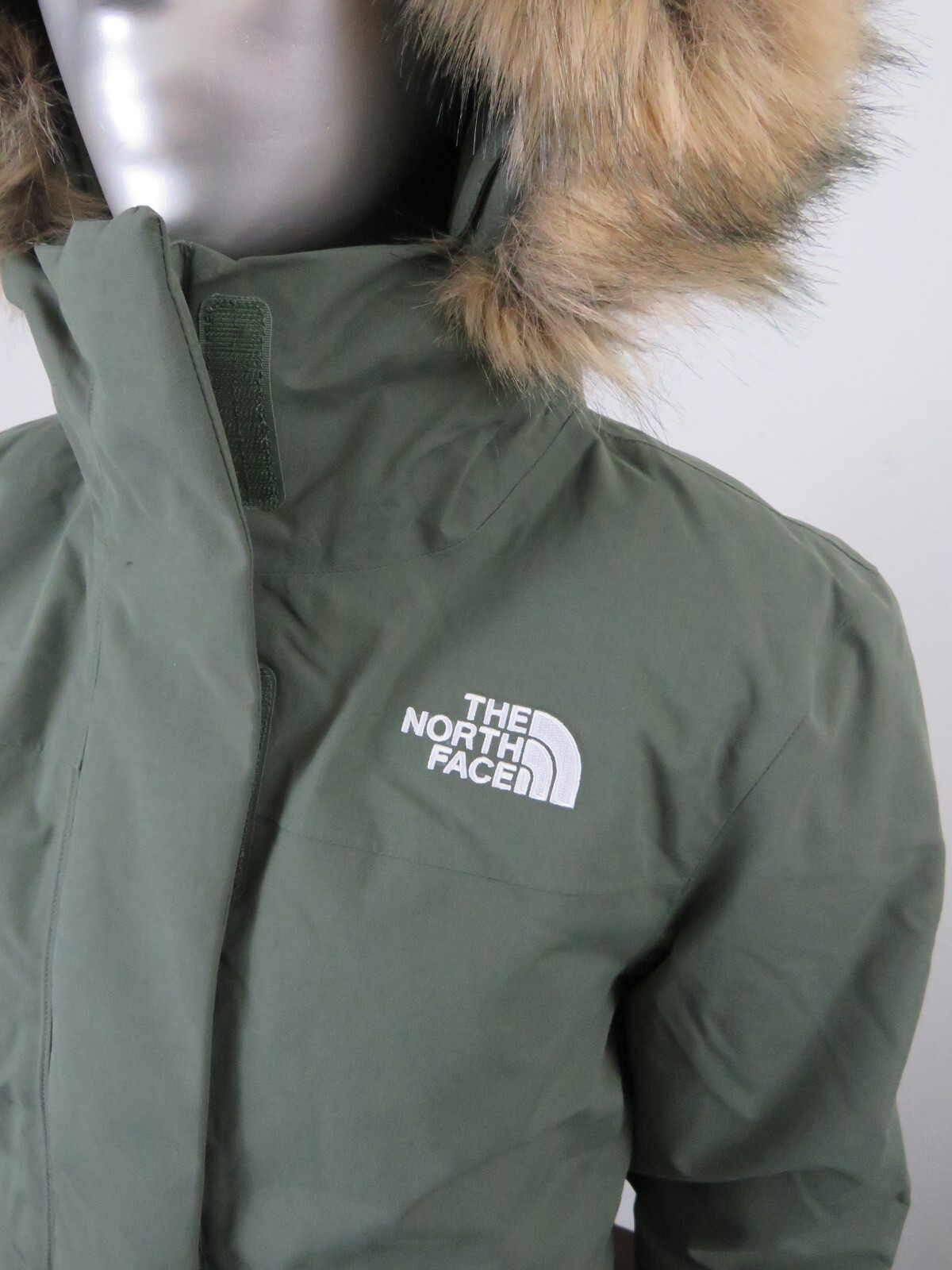 Pre-owned The North Face Womens  Tnf Arctic Parka Down Warm Winter Jacket - Thyme Green
