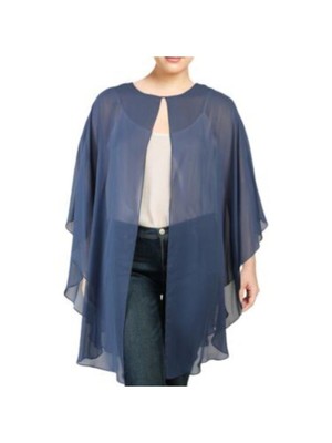 

SLNY Женская темно-синяя полупрозрачная куртка с драпировкой, Navy, SL112806