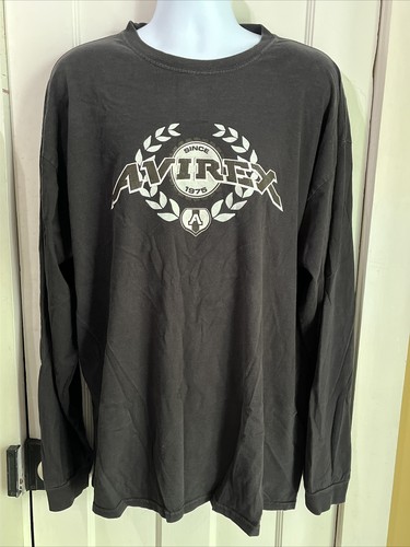 Tシャツ・カットソー Luxury Street Wear vintage enamel long sleeve ezek unisexual Vintage Ezekiel Skateboards Shirt Blue Large Men's 90s USA