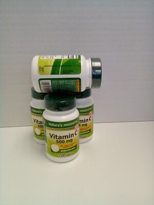 X4 Vitamin C Pills Supplement 100 Tablets | 500 mg Immune System Support Health