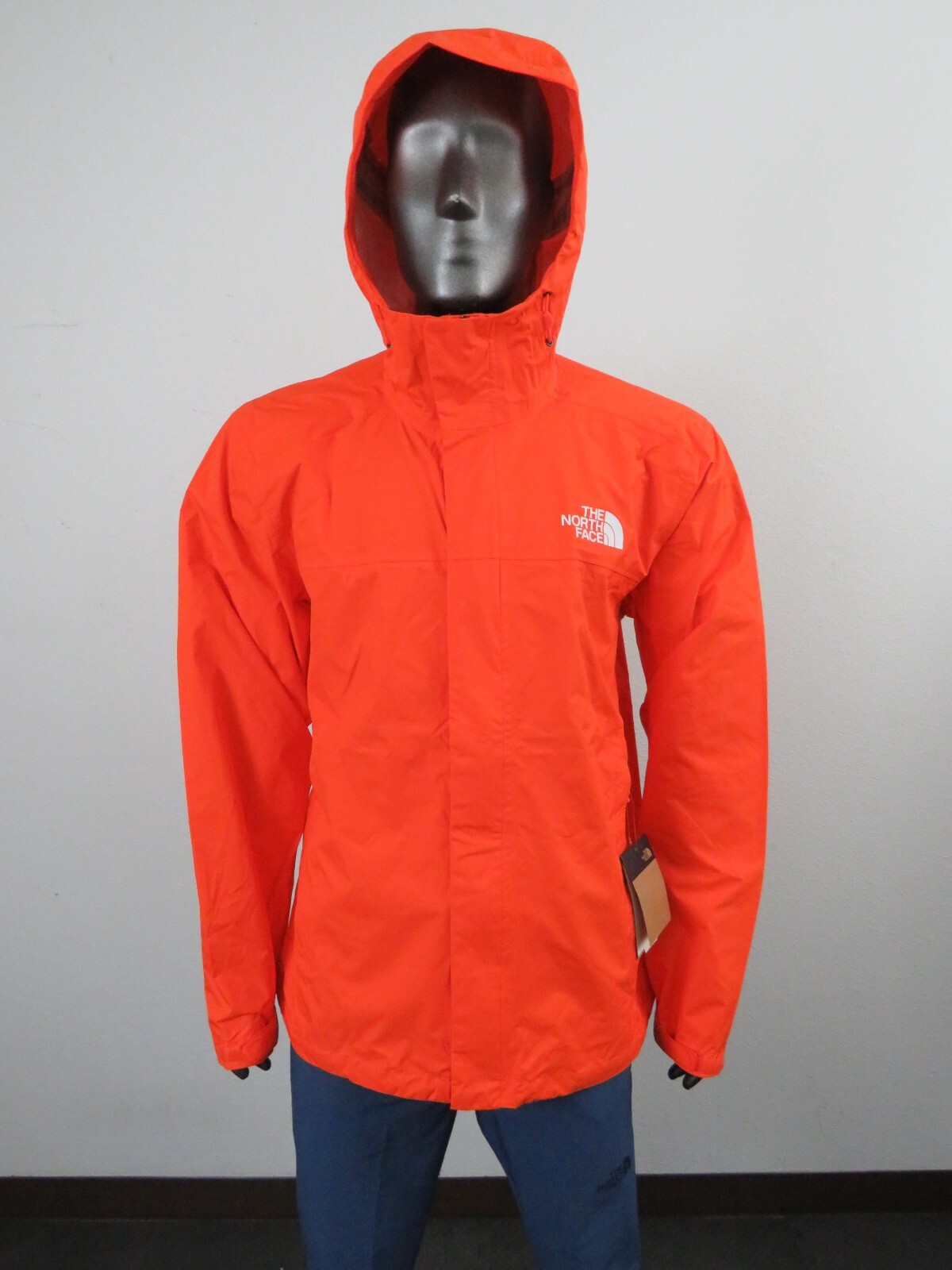 Mens The North Face Venture 2 Dryvent Waterproof Hooded Rain Jacket Red Orange