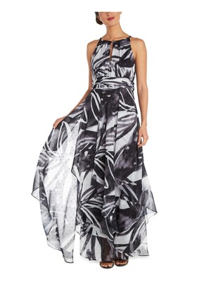 

R-M RICHARDS Женское длинное платье без рукавов черного цвета на подкладке, Черный