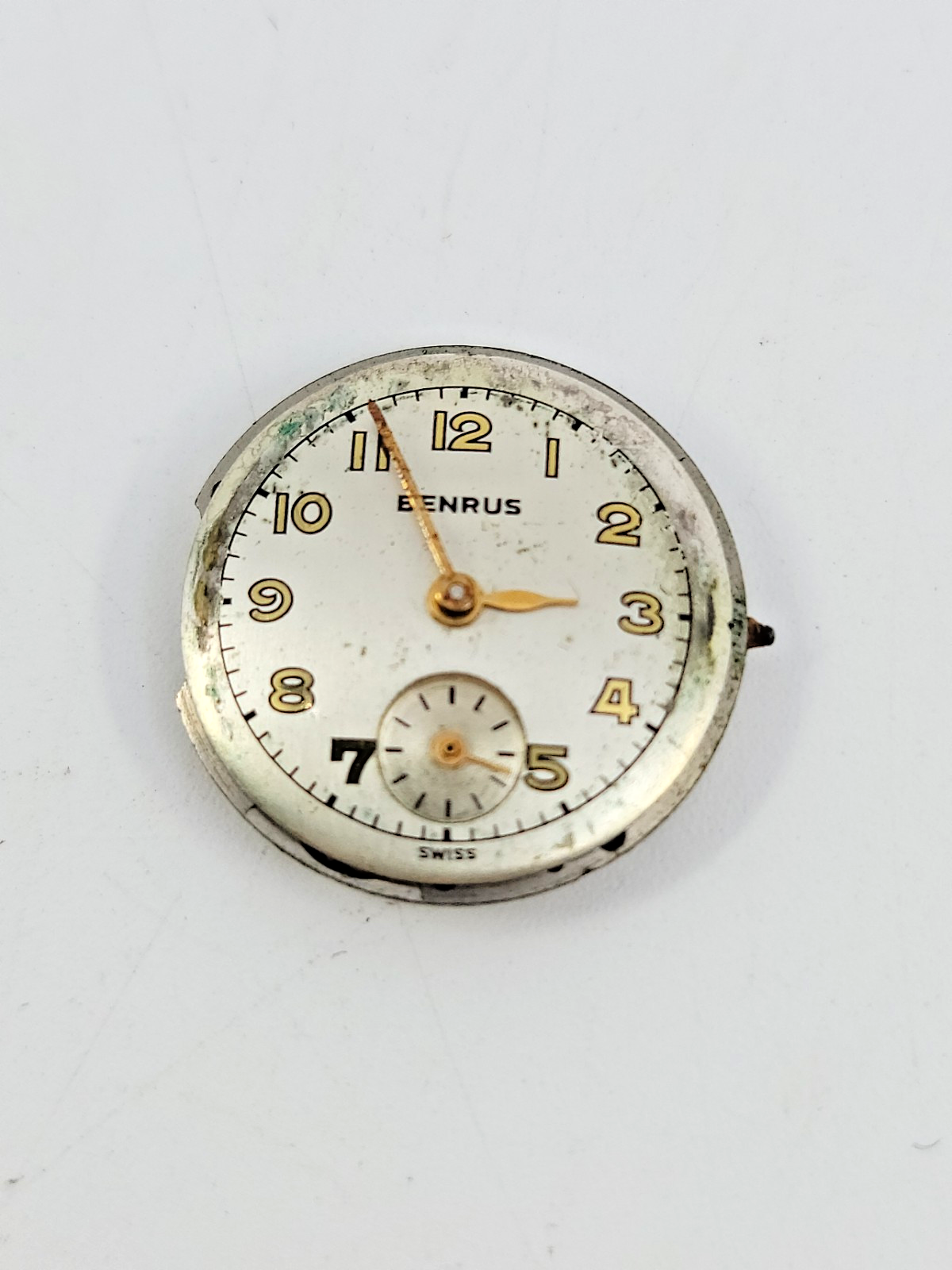 Benrus Women's Wristwatch 15 Jewel Movement Parts Only Tries To Run