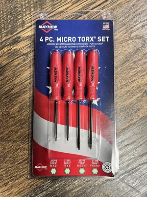 NEW Mayhew 31030 4 Pc Micro TORX Screwdriver Set *USA MADE*