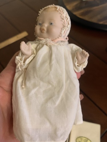 Bisque Baby Doll in Box Shackman Antique Reproduction 5" Doll