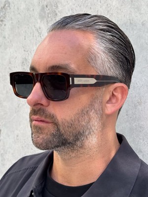 Pre-owned Saint Laurent Yves  Sl-659-002 Havana Sunglasses In Black