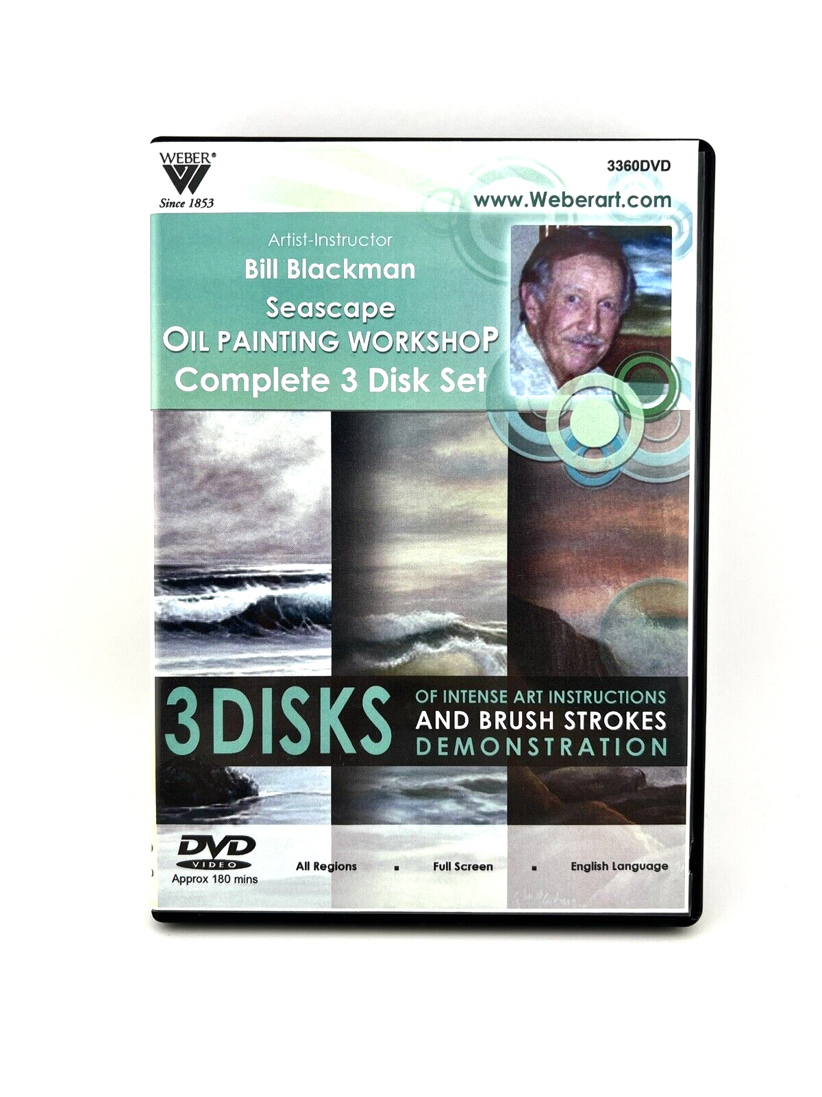 3 WEBER ART DVDs Oil Painting with Bill Blackman, Gretchen Cagle, & Dorothy Dent
