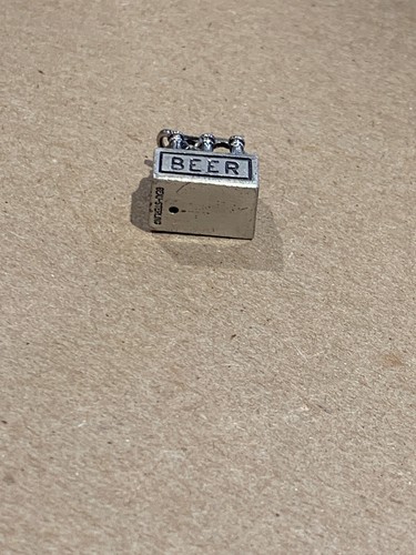 Vintage Beau six pack of beer sterling charm 925  3.7 Grams