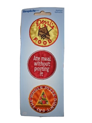 New! 3 Funny Food Themed Achievement Badges Iron On Patches 