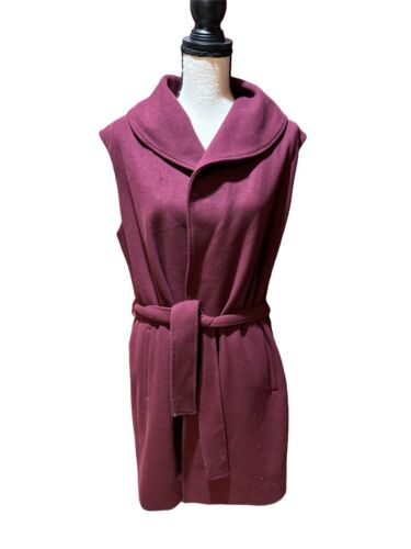 White House Black Market L/XL Long Burgundy Belted Vest | eBay White House Black Market L/XL Long Burgundy Belted Vest | eBay