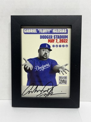 Gabriel Iglesias Signed Card Dodgers Stadium Arena Show VIP Ticket Autograph