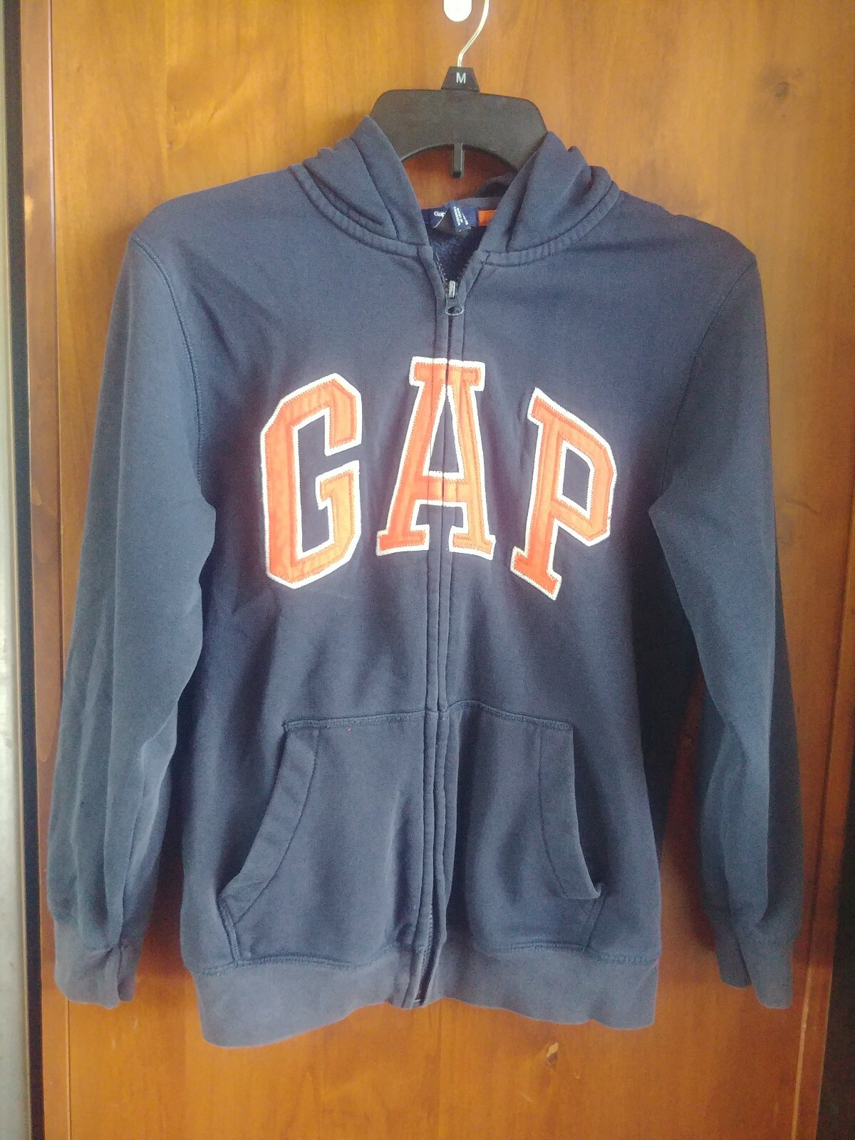 GAP zip hoodie navy × silver VintageSoft Gap Logo Zip Hoodie | Gap