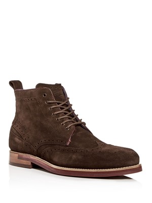 

TED BAKER LONDON Мужские Коричневые Ботинки Shennjo Wingtip Toe Block Heel 9,5 M, Коричневый, 9-18127