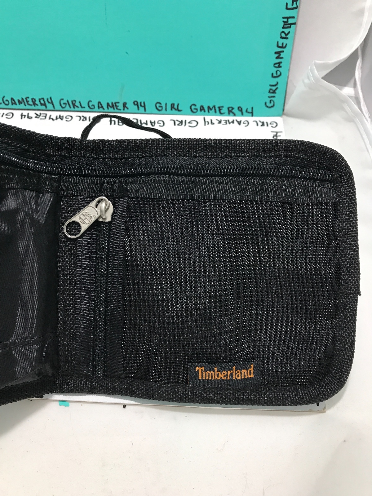 Genuine Timberland Trifold Fabric Wallet - That Converts Into Purse/Lanyard