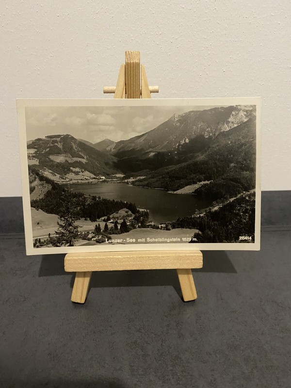 Vintage Postkarte Lunzer See Mit Scheiblingstein, ÃSterreich, Berge, Landschaft