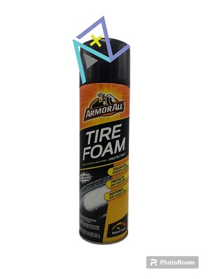 Armor All TIRE FOAM PROTECTANT Deep Black Shine NO SCRUBBING NECESSARY Easy-To U