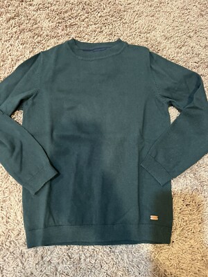 MNG Boys Dark Green Sweater Size 7-8 EUC