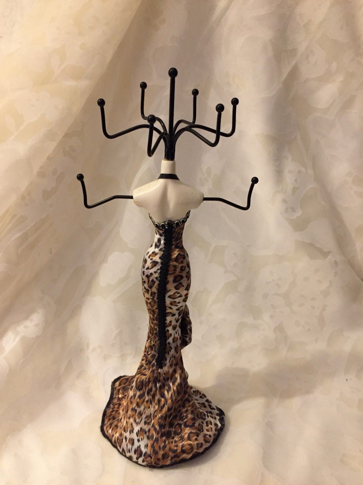 Necklace Chain Holder Leopard Print Dress Woman Mannequin Shaped