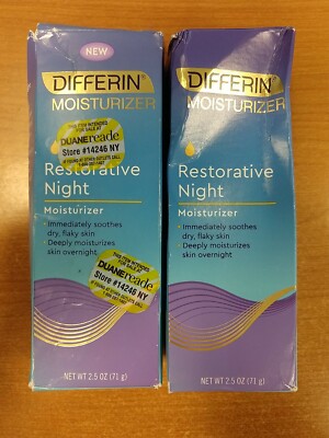 2 Pk: Differin Restorative Night Moisturizer w/ Hyaluronic Acid 2.5oz. W7B