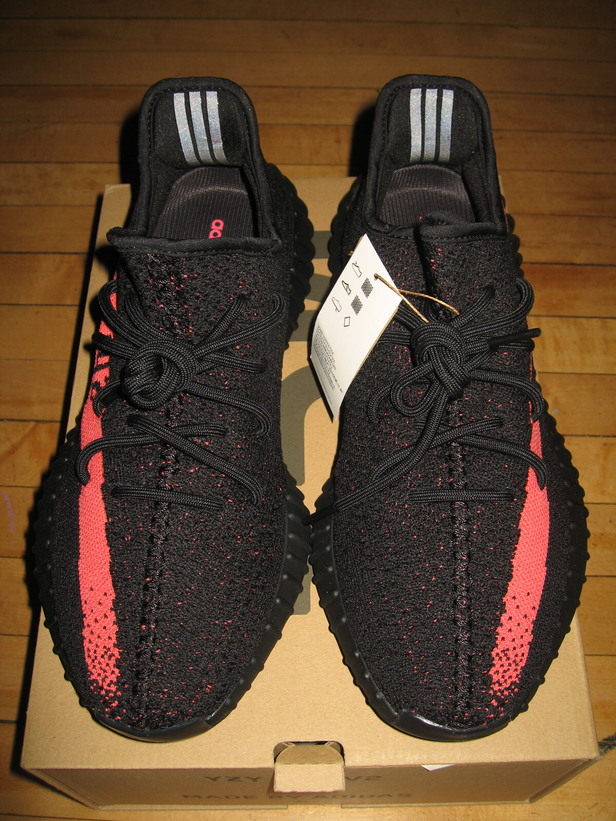 ADIDAS YEEZY Boost 350 V2 Red Stripe Sneakers BY9612 Size 10.5 Brand New DS ADIDAS YEEZY Boost 350 V2 Red Stripe Sneakers BY9612 Size 10.5 Brand New DS