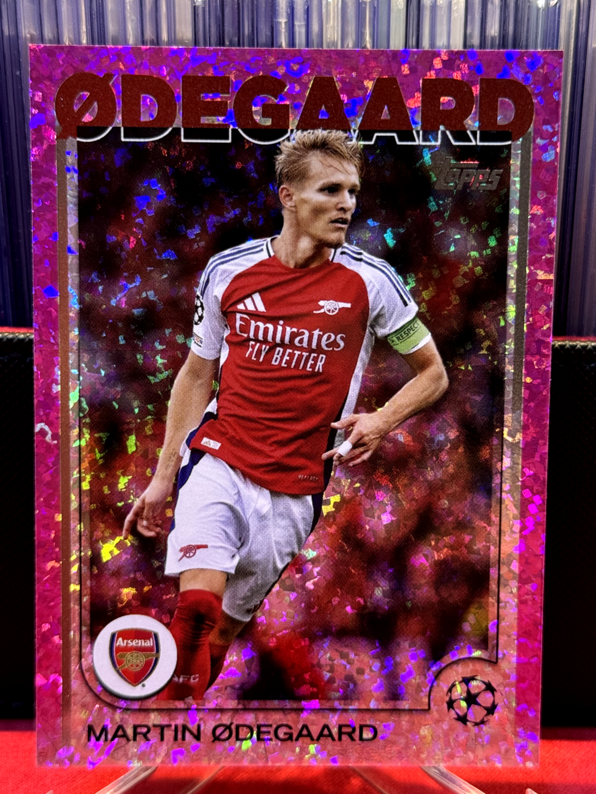 2024-25 Topps UEFA UCC MARTIN ODEGAARD PINK SPARKLE Arsenal