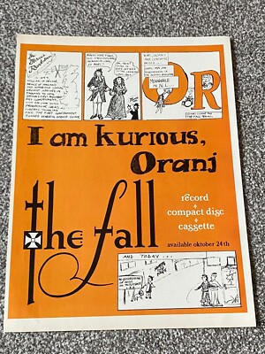 Original Vintage 1988 Magazine Advert Picture I Am Kurious Oranj The Fall Ad