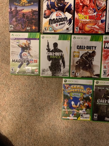 Lot Of 22 Microsoft Xbox, Xbox 360 And Sony Playstation 2 PS2 Discs And Cases