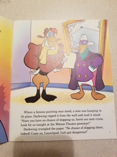 Disney Darkwing Duck High Wave Robbery Read Along Book ONLY FREE SHIPPING