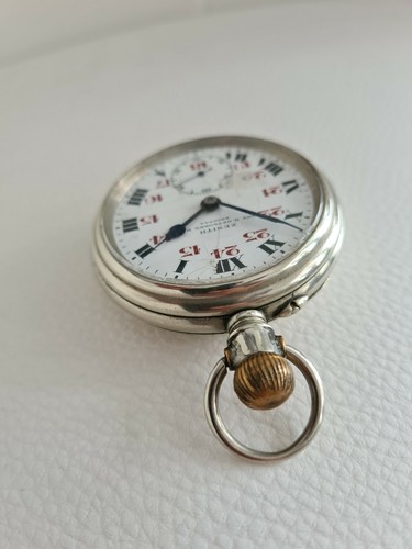 ‼️Antike ZENITH Grand Prix Paris‼️ 800 Silber TASCHENUHR swiss Pocket WATCH 1900