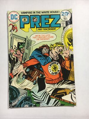 Prez 4 VG 1974 DC comic Vampire  obscure title 