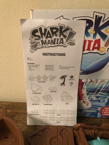 SHARK MANIA Game 2014 Spin Master Discontinued RARE - MISSING 8 Coins