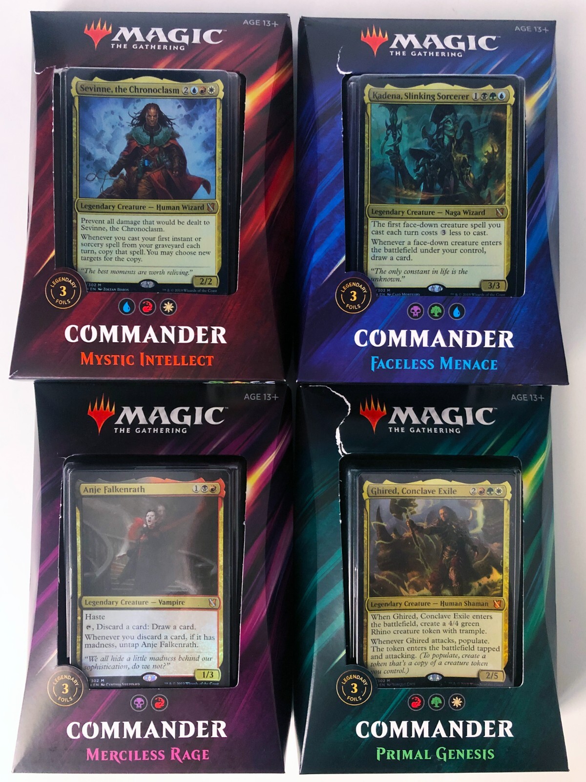 Commander 2019 deck set - 4 Decks - MTG Magic the Gathering - C19