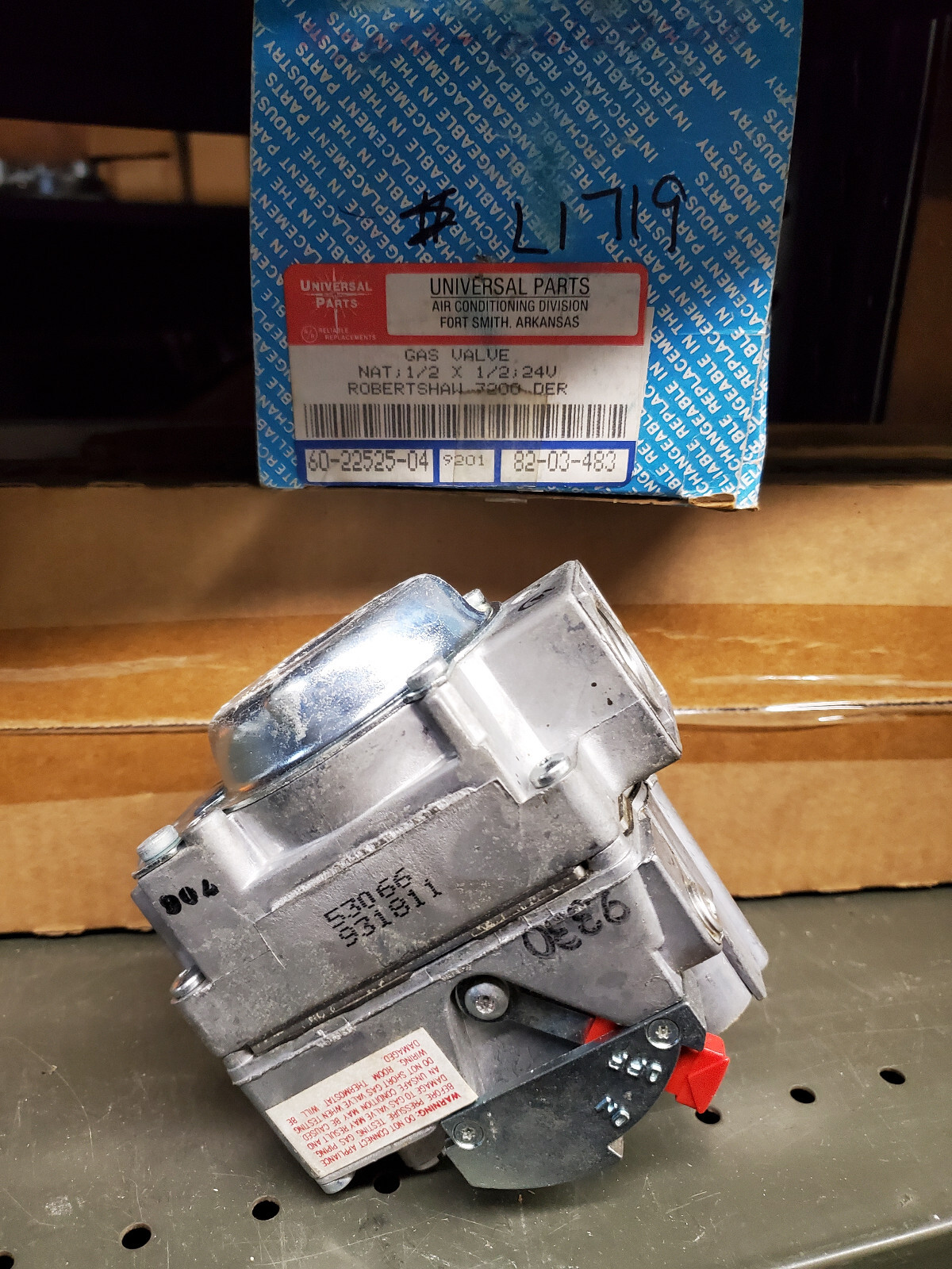 Nat Gas Valve 60-22525-04, 3200 Der Nos