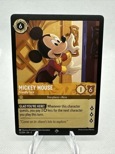 Disney Lorcana - Mickey Mouse - Friendly Face 13/204 Non Disney Lorcana - Mickey Mouse - Friendly Face 13/204 Non