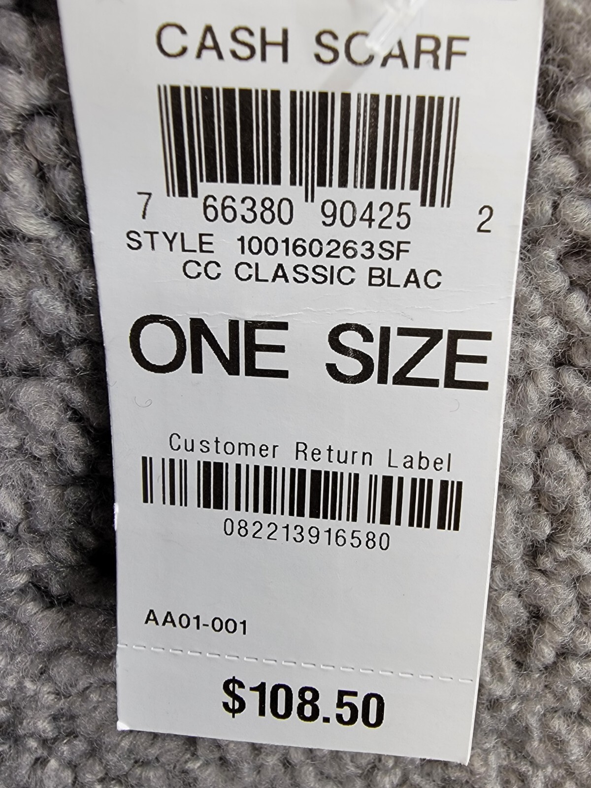 Charter Club Ribbed 100% Cashmere Scarf Women's One Size Classic Black - Picture 13 of 13