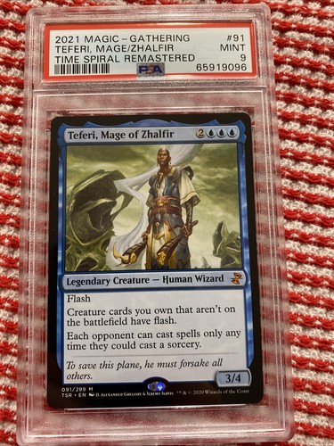 PSA 9 Mint Magic the Gathering Teferi, Mage of Zhalfir Time Spiral